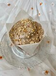 vanille muffin gevuld met hazelnoot Callebaut chocolade